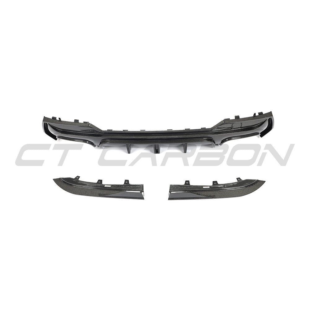BMW G22/G23 4 SERIES 2020-2024 PRE-LCI QUAD TIP CARBON FIBRE DIFFUSER - V2