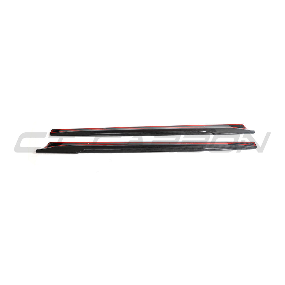 TESLA MODEL 3 2023+ CARBON FIBRE SIDE SKIRTS - V2