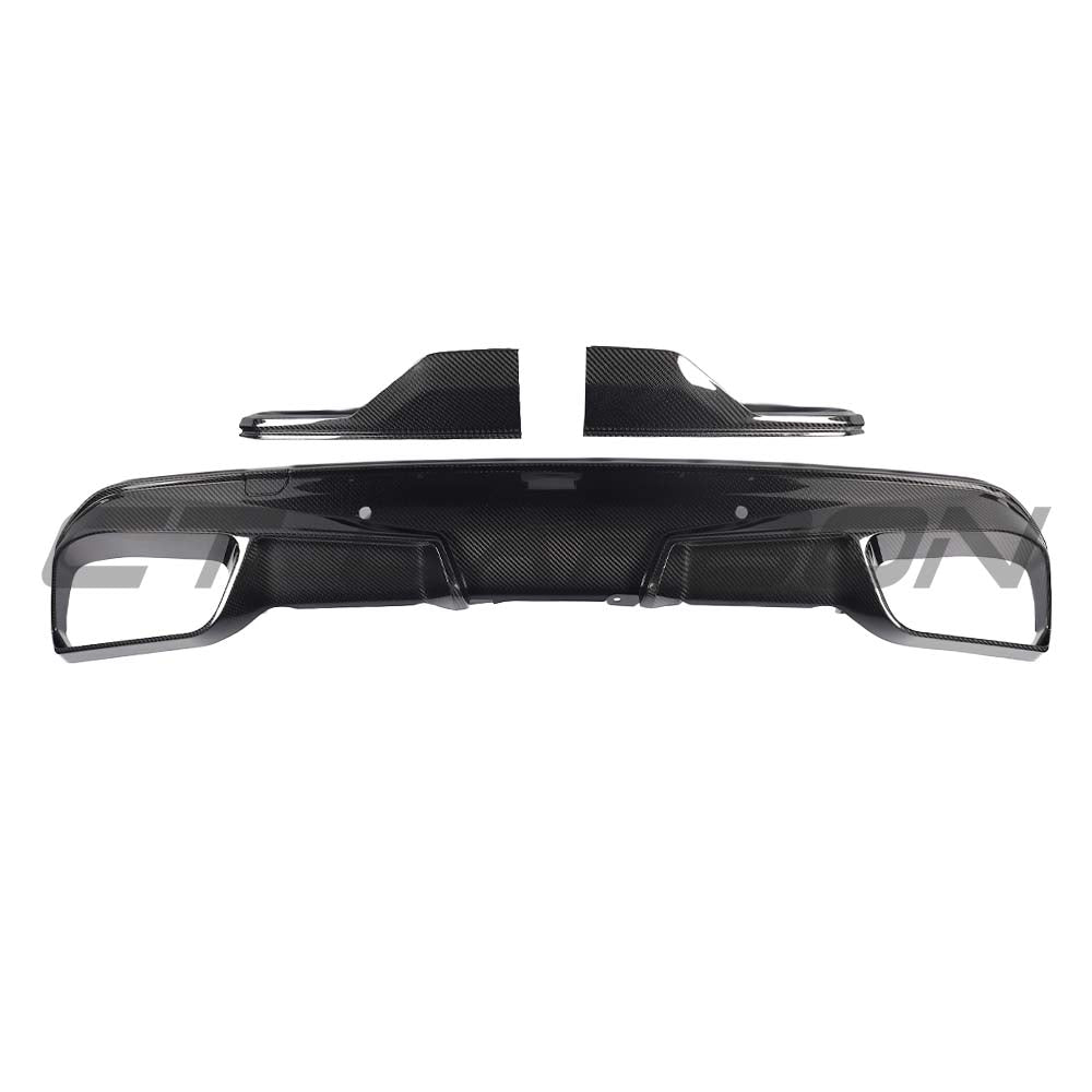 BMW F95 X5M PRE-LCI 2020-2023 CARBON FIBRE DIFFUSER WITH CORNERS