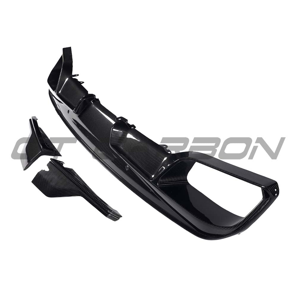 BMW F95 X5M PRE-LCI 2020-2023 CARBON FIBRE DIFFUSER WITH CORNERS