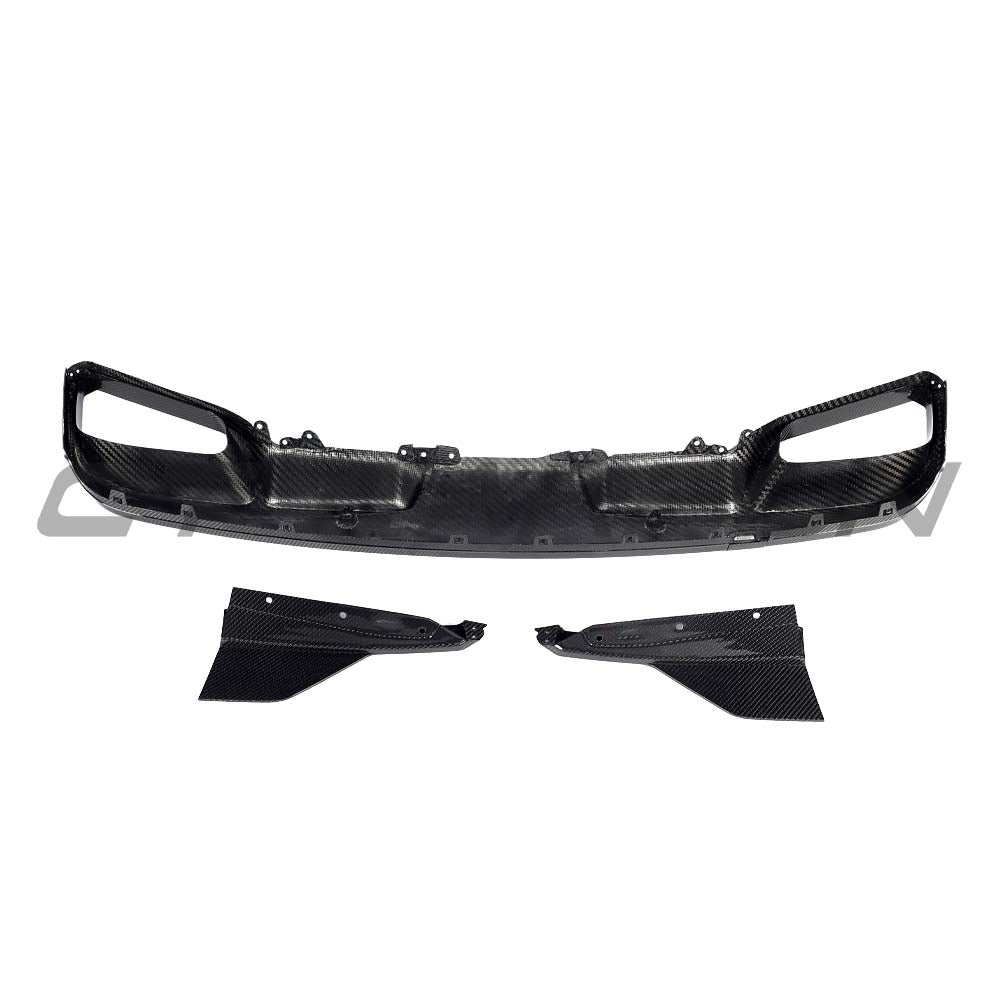 BMW F95 X5M PRE-LCI 2020-2023 CARBON FIBRE DIFFUSER WITH CORNERS