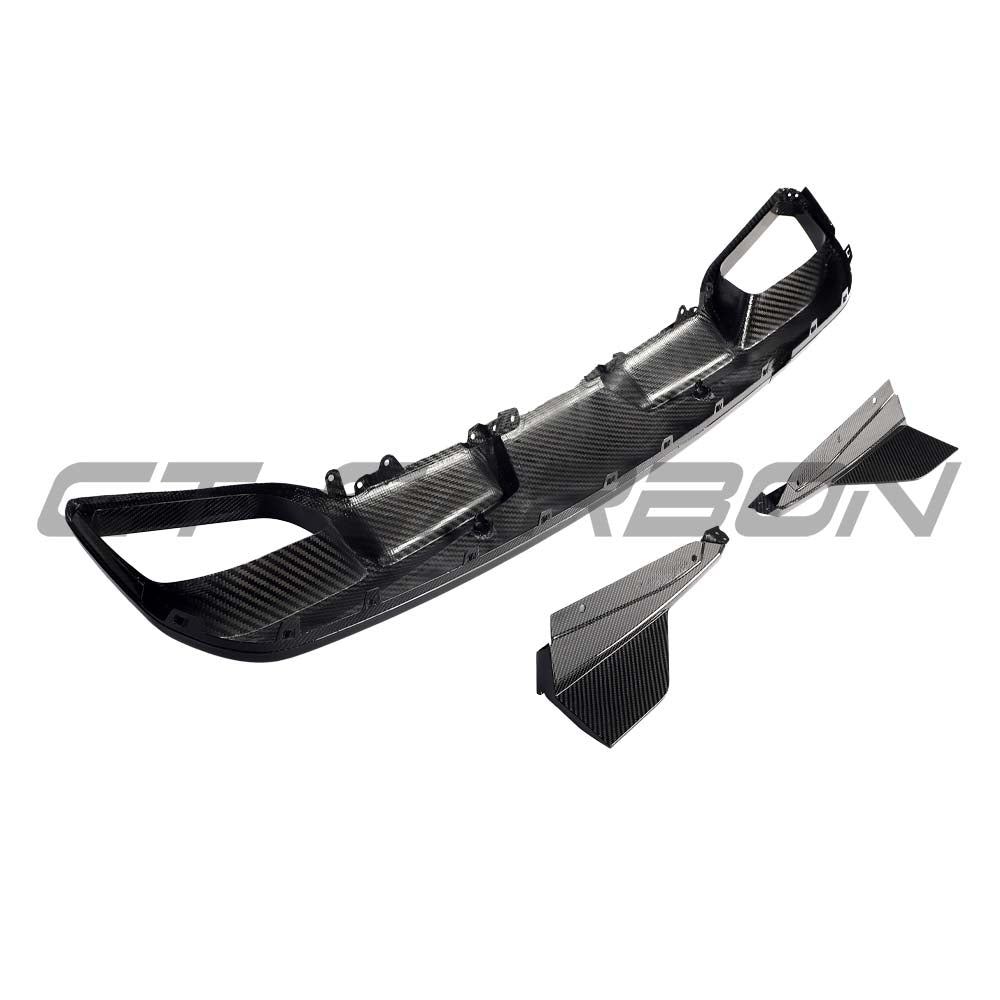 BMW F95 X5M PRE-LCI 2020-2023 CARBON FIBRE DIFFUSER WITH CORNERS