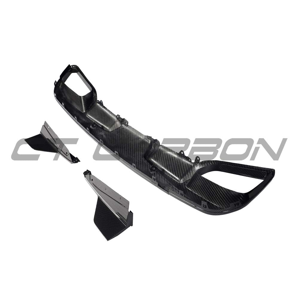 BMW F95 X5M PRE-LCI 2020-2023 CARBON FIBRE DIFFUSER WITH CORNERS