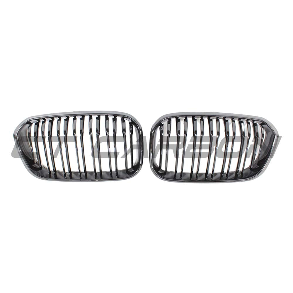 BMW F20 1 SERIES LCI DOUBLE SLAT GLOSS BLACK GRILLES