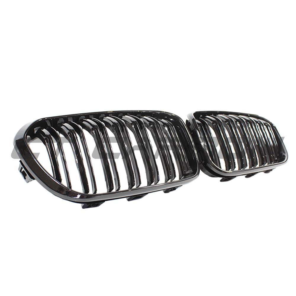 BMW F20 1 SERIES LCI DOUBLE SLAT GLOSS BLACK GRILLES