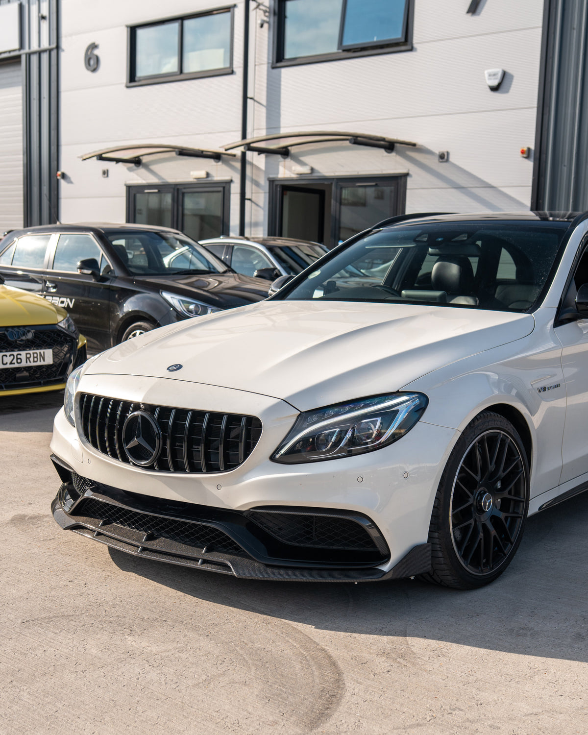 MERCEDES C63 W205 SALOON/ESTATE CARBON FIBRE SPLITTER - V1