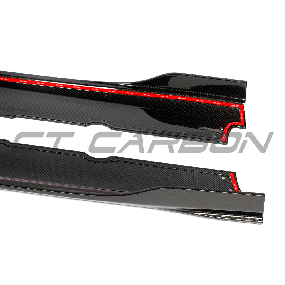 LAMBORGHINI HURACAN EVO 2019-2023 CARBON FIBRE SIDE SKIRTS - CT DESIGN