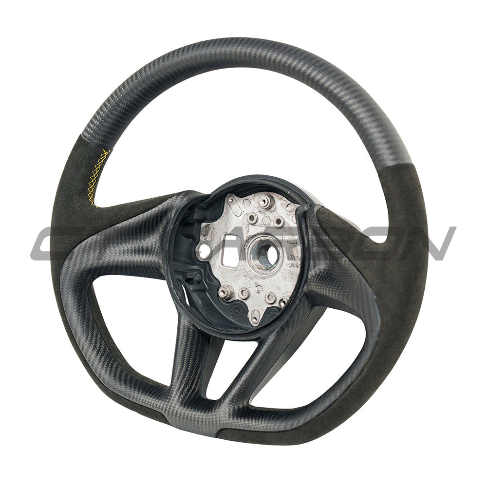 MCLAREN CARBON FIBRE & ALCANTARA CUSTOM STEERING WHEEL