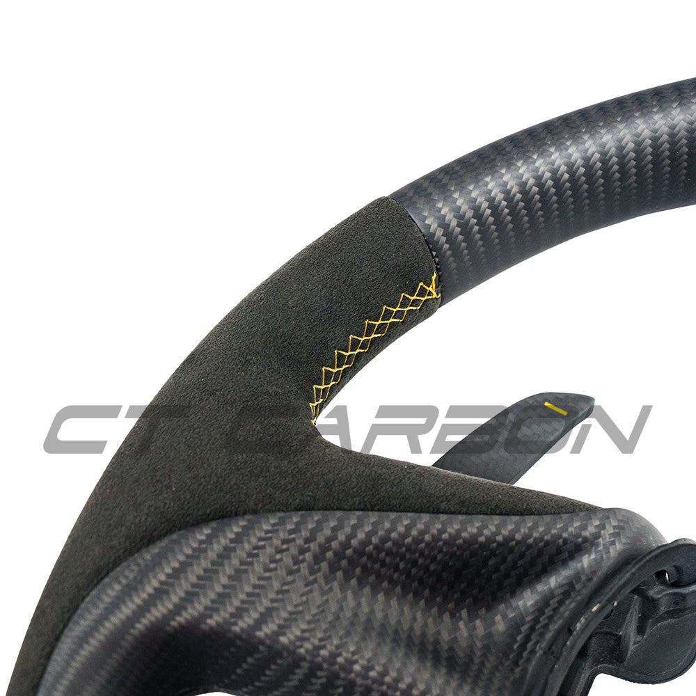 MCLAREN CARBON FIBRE & ALCANTARA CUSTOM STEERING WHEEL