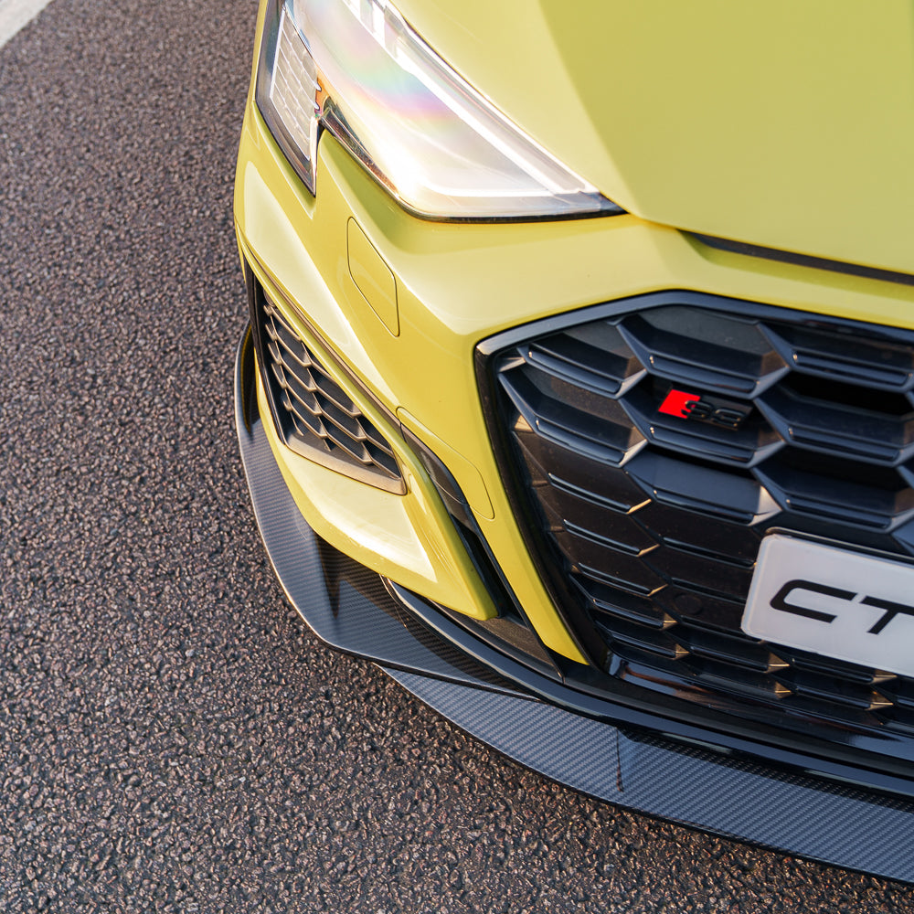 AUDI A3 S-LINE & S3 8Y 2020+ CARBON FIBRE SPLITTER - CT DESIGN