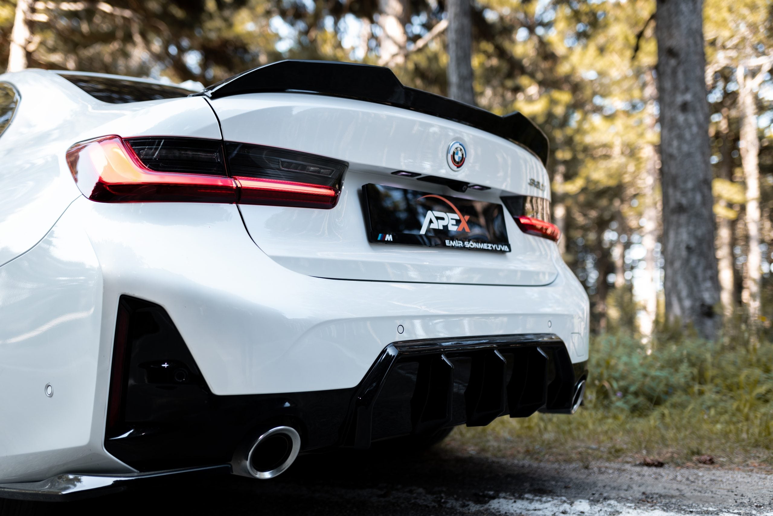 APEX BMW G20/G21 3 Series LCI Rear Side Splitter