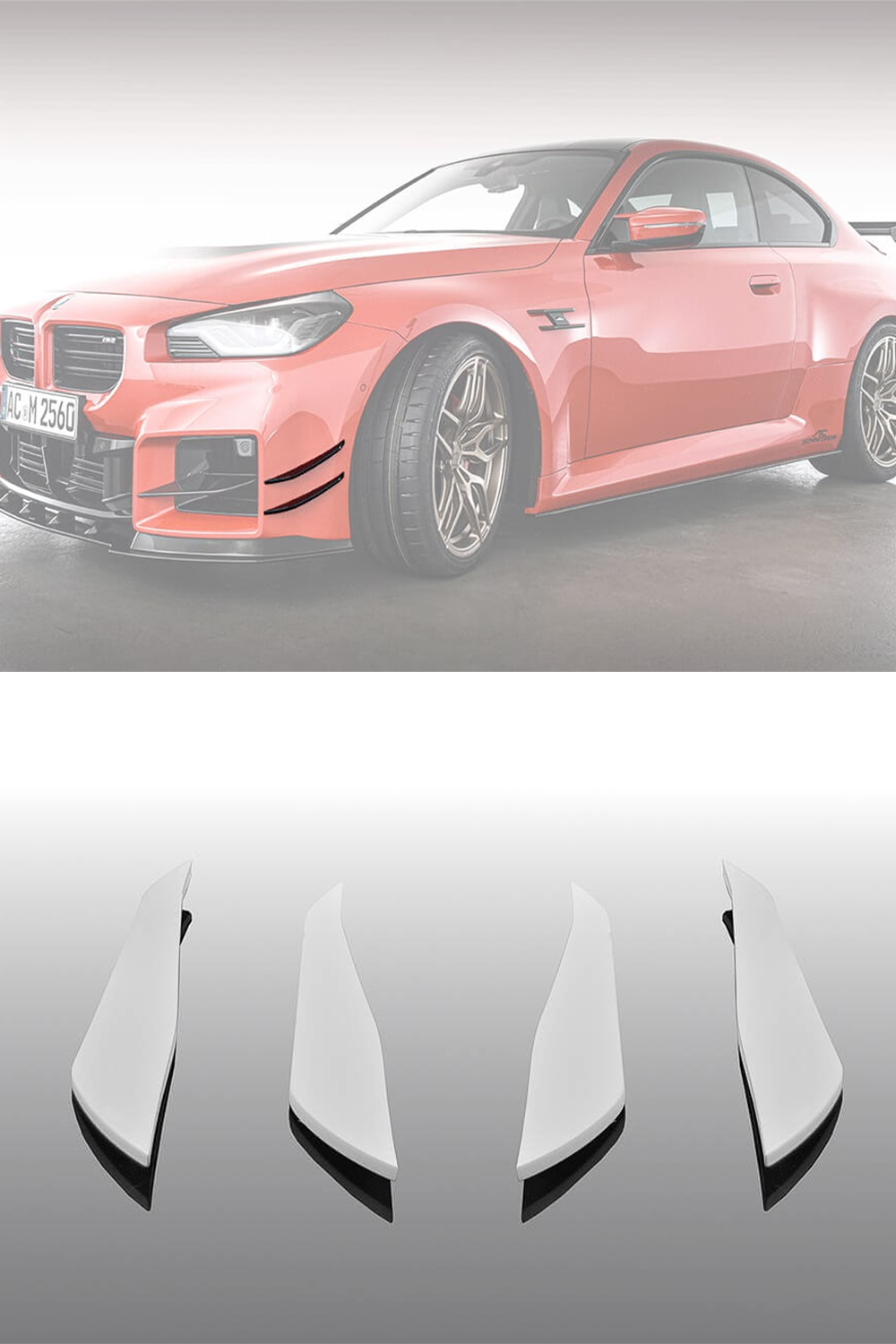 Répartiteurs Latéraux En Fibre De Carbone Pour BMW Série 2 F87 M2 Coupé 2016–2020 – Ailerons Avant, Design 3D Polis - 6