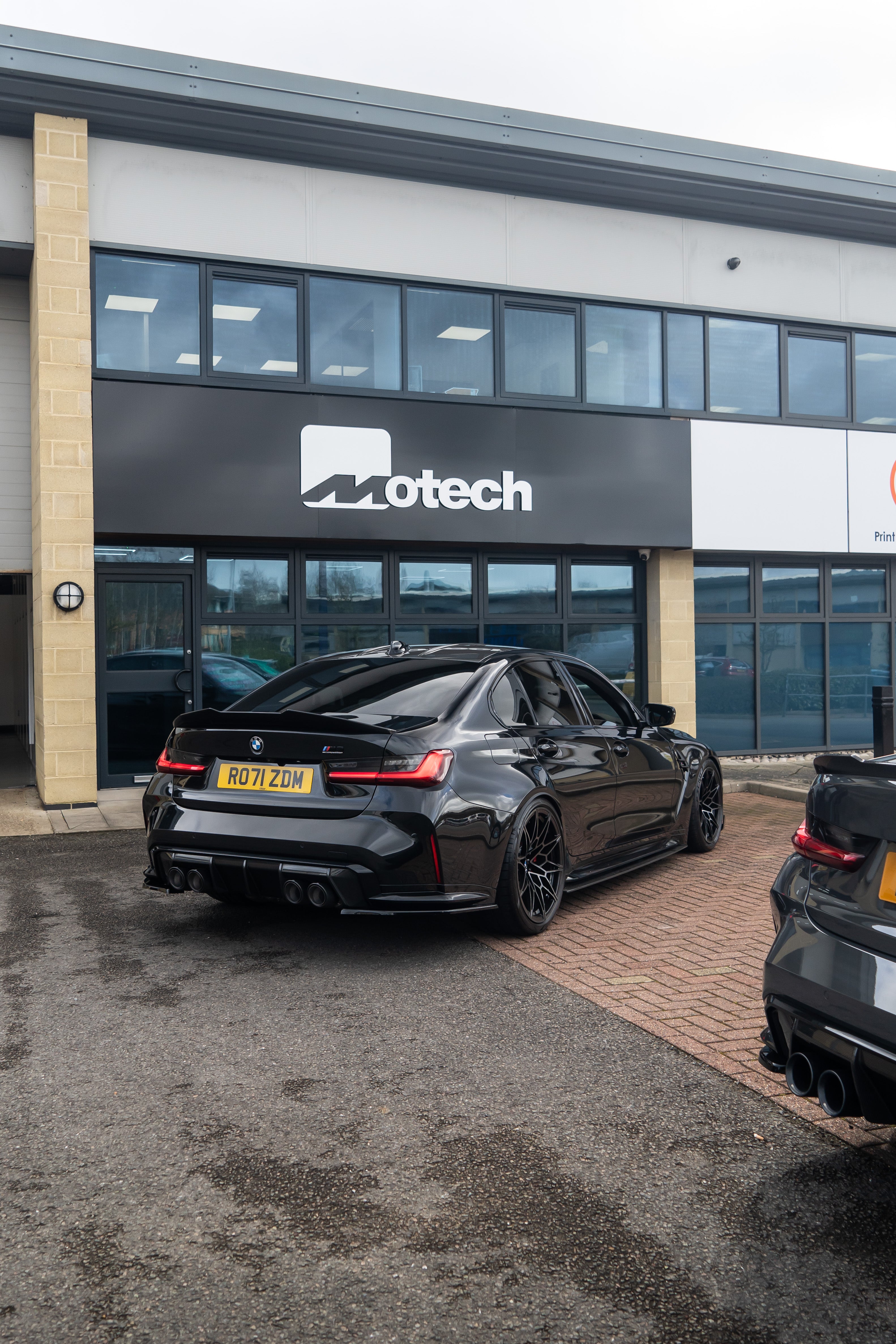 BMW G80 M3 Competition Maxton Design Gloss Black Rear Side Splitters