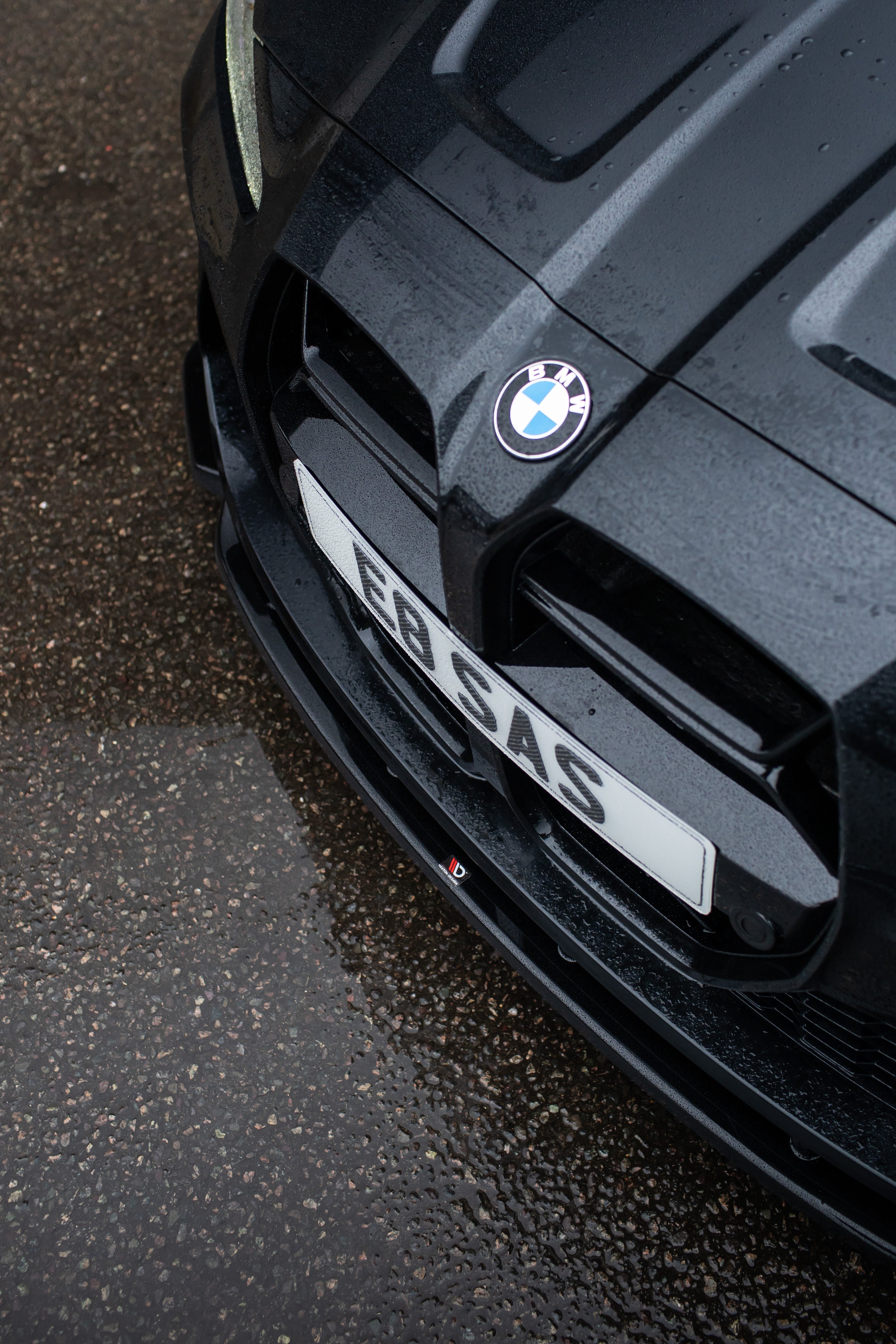 BMW G80 M3 Competition Maxton Design Gloss Black Front Splitter