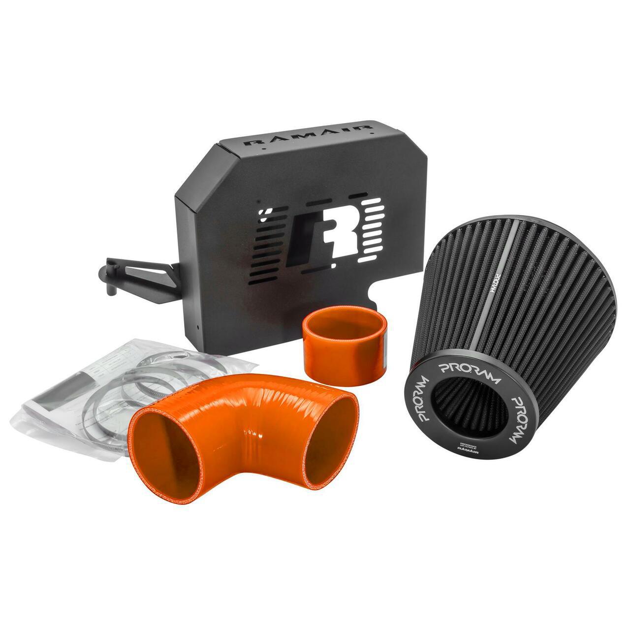 Performance Pleated Induction Kit for MK2 Focus ST with ECU Holder - Orange Hoses