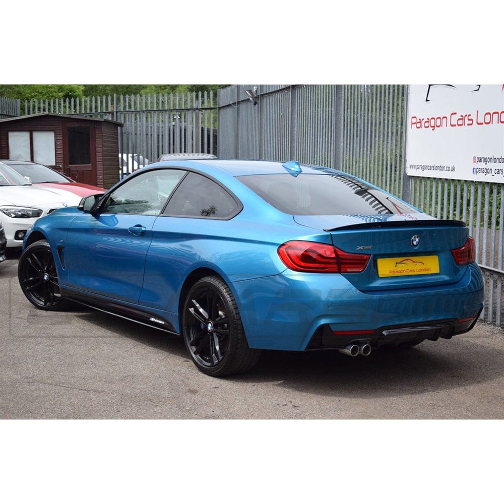 BMW 4 Series F32/F33/F36 GLOSS BLACK TWIN LEFT EXIT EXHAUST DIFFUSER - V2