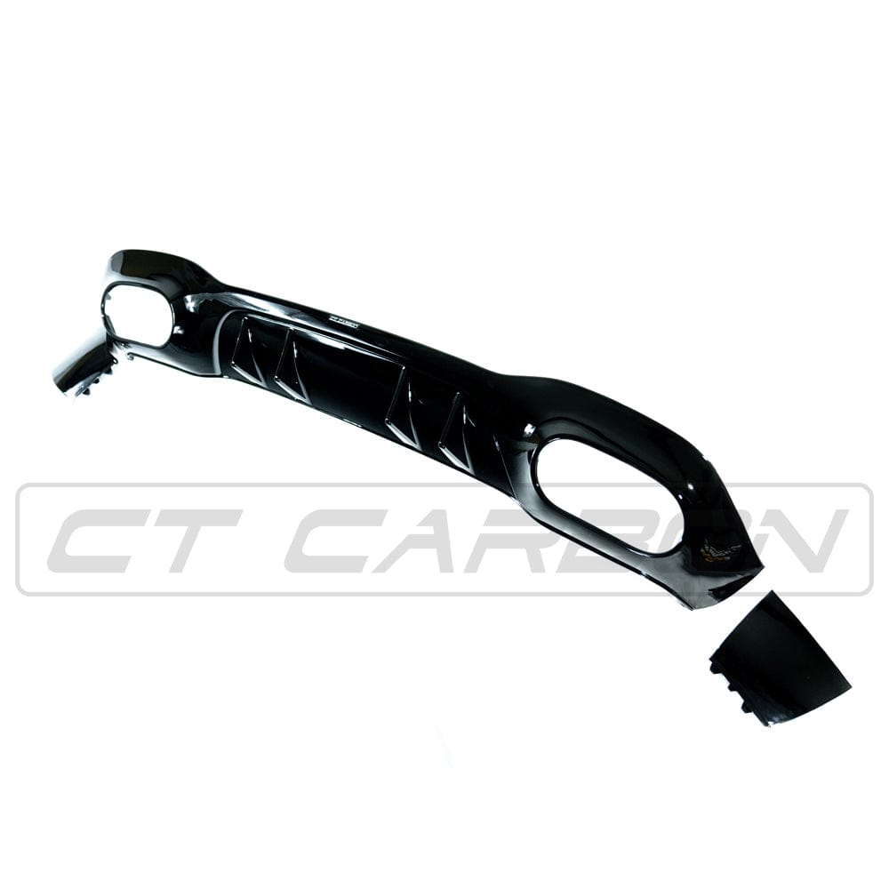 MERCEDES A-CLASS W177/V177 2018-CURRENT GLOSS BLACK QUAD TIP DIFFUSER