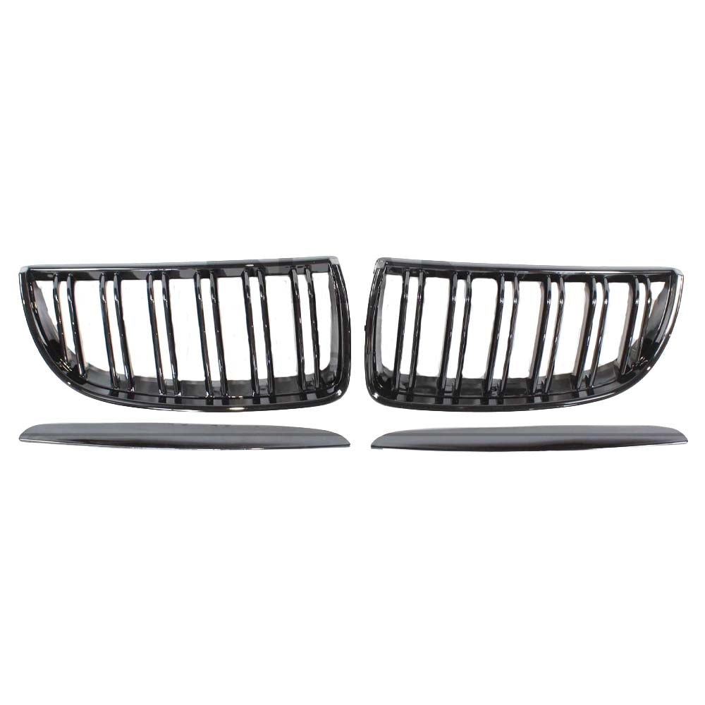 BMW E90 3 SERIES PRE-LCI DOUBLE SLAT BLACK GRILLES