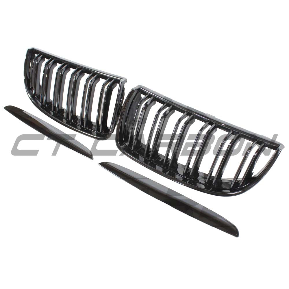 BMW E90 3 SERIES PRE-LCI DOUBLE SLAT BLACK GRILLES