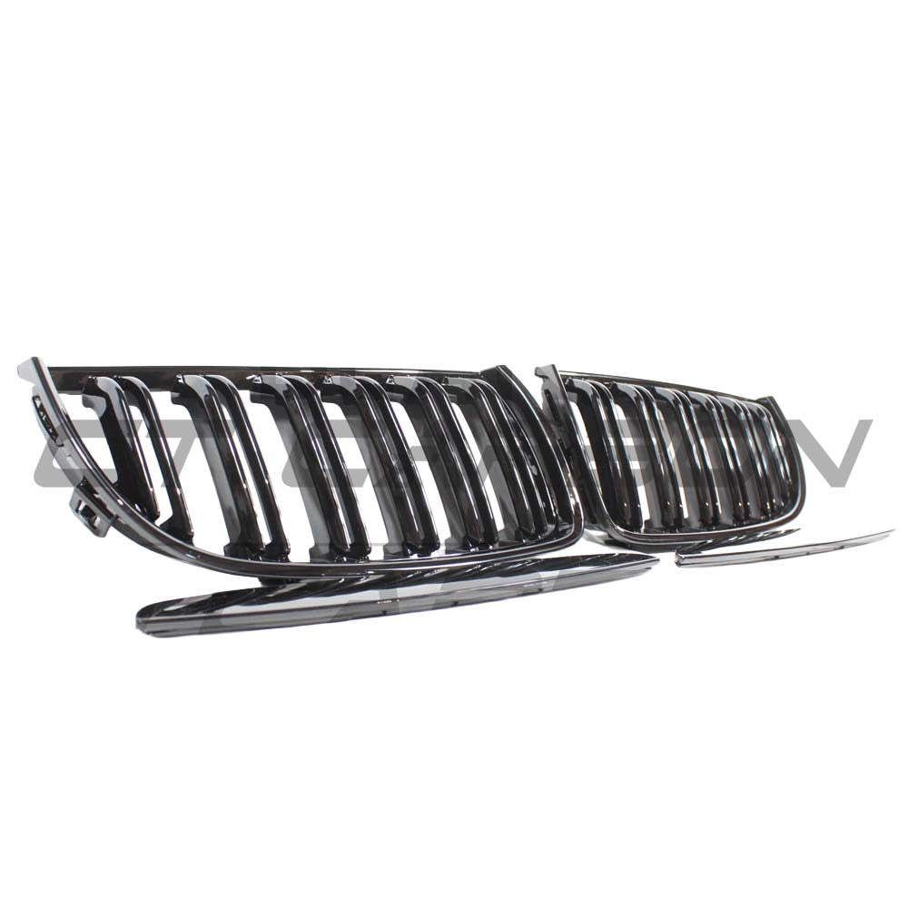 BMW E90 3 SERIES PRE-LCI DOUBLE SLAT BLACK GRILLES