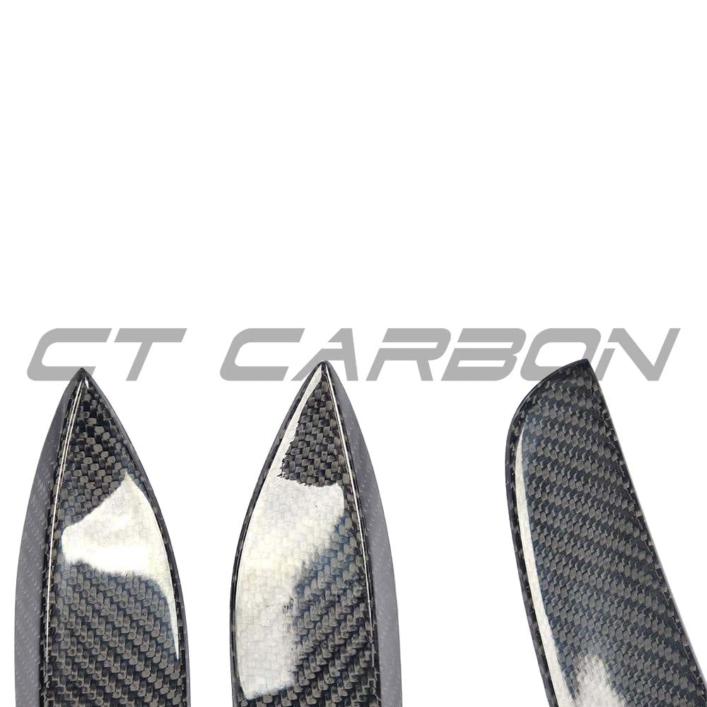 MERCEDES W205 C63 & C63S FRONT BUMPER CARBON FIBRE CANARDS / FINS