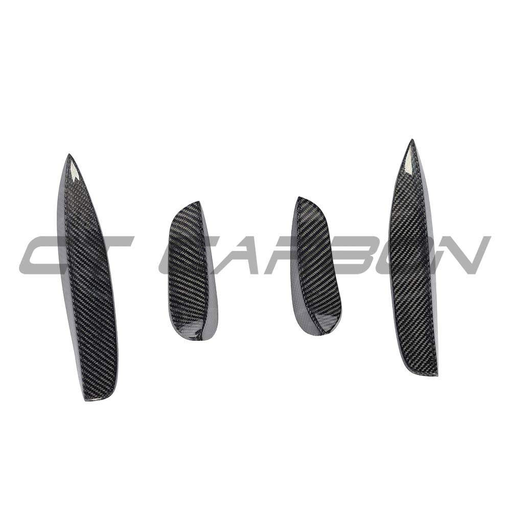 MERCEDES W205 C63 & C63S FRONT BUMPER CARBON FIBRE CANARDS / FINS