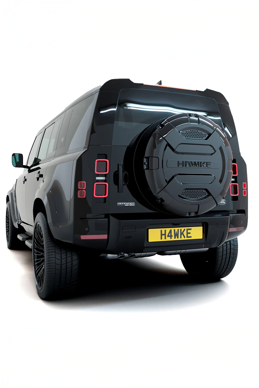 Land Rover Defender 90 & 110 Gloss Black Hawk Elite Rear Wheel Cover