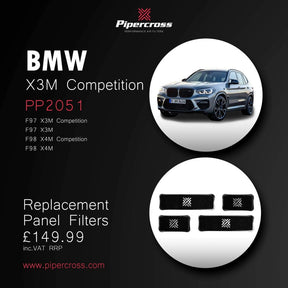 BMW X3M X4M 2019+ Pipercross Panel Filters