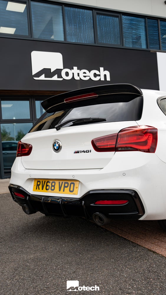 BMW LCI M135 M140 Rieger Gloss Black Rear Diffuser