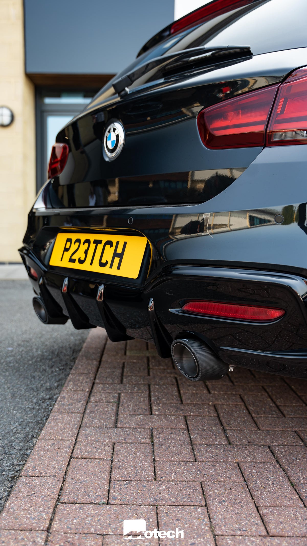 BMW LCI M135 M140 Rieger Gloss Black Rear Diffuser