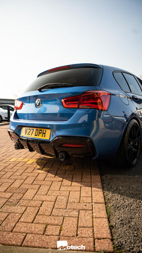 BMW LCI M135 M140 Rieger Gloss Black Rear Diffuser